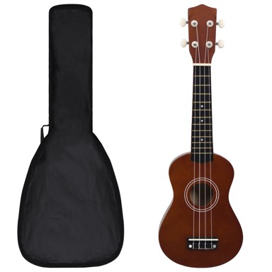 Set dječjeg ukulelea SOPRANO, s torbom boja tamnog drva 21 "